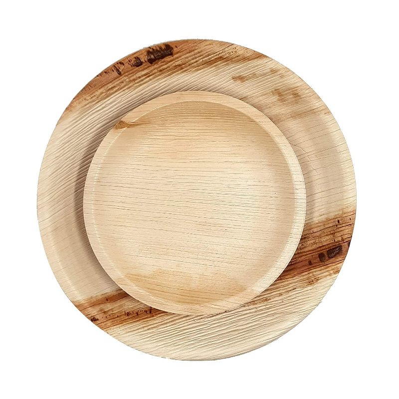 Dtocs Palm Leaf Round Plates For Weddings