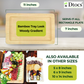 50 Sturdy Palm Leaf 7"x11" Rectangle Disposable Tray