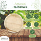 Dtocs Palm Leaf Round Plate Party Pack - 10" Dinner Plate & 7" Dessert Plate Set