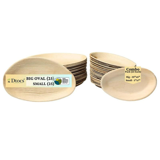Dtocs Palm Leaf disposable Oval Party pack.
