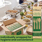 Dtocs Disposable Wrapped Cutlery Kits (100 Sets) - Knife, Fork, Spoon & Napkin