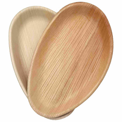 Dtocs Palm Leaf Oval Plates 10 X 6 Inch (Pack 8)