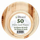 50 Party Plates | 10" Dinner (25), 8" Dessert (25) Round Palm Leaf Plates