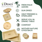 Dtocs Palm Leaf Tableware Sample Kit