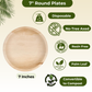 50 Sturdy 7" Round Palm Leaf Disposable Party Plates