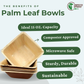 5" Square Disposable Bowls (50) | Palm Leaf Bowls