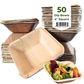 Palm Leaf Bowl 4" Square (50) Dip Bowls