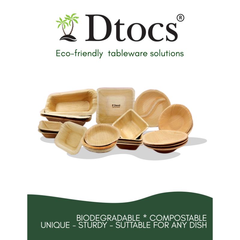 Dtocs Palm Leaf Tableware Sample Kit