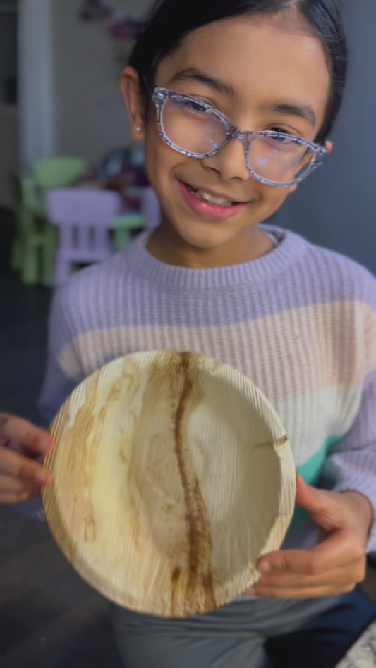 7.5" Round Disposable Bowls (50) | Palm Leaf Bowls